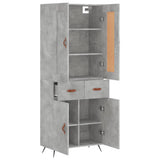 Highboard Concrete Grey 69,5x34x180 cm Engineered Wood 3199853