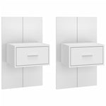 Wall-mounted Bedside Cabinets 2 pcs White 810972