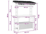 Outdoor Bar Table Natural 110 x 50 x 209 cm Bamboo 42028061
