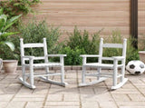 Rocking Chairs for Children 2 pcs White Solid Wood Poplar 3281600