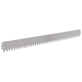 Lawn Edging 50 pcs 103 x 10 cm Steel Silver 8008439
