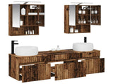 Bathroom Cabinet Set 5 pcs Old Wood 50 x 14.5 x 70 cm 3406645