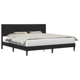 Bed Frame with Headboard Black 180 x 200 cm Velvet 42027538
