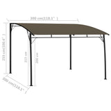Sunshade awnings 3 x 3 x 2.55 m Taupe 312254