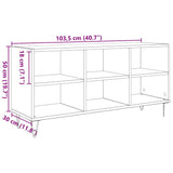 TV Cabinet Black Oak 103.5 x 30 x 50 cm Engineered Wood 881925