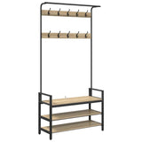 Coat Rack Sonoma Oak 95 x 34 x 184 cm Engineered wood 879960