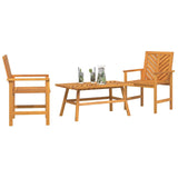 Garden Lounge Set 3 pcs Brown Solid Acacia Wood 3154131