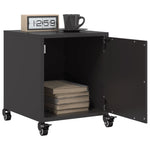 ZNTS Bedside Cabinet Black 36x39x43.5 cm Steel 846614