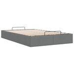 Ottoman Bed Frame without Mattress Dark Grey Double Fabric 3310920