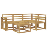 Outdoor Sofa Set 5 pcs White 59 x 59 x 37 cm Solid Acacia Wood 3387598