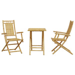 ZNTS 3 Piece Bistro Set Bamboo 3278526