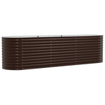 Garden Raised Bed Brown 320 x 80 x 81 cm Steel 42008133