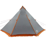 Family Tent Tipi 8-Person Grey and Orange Waterproof 4009447