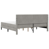 Bed Frame with Mattress Light Grey 180 x 200 cm Velvet 3415259