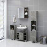 ZNTS Bathroom Mirror Cabinet Concrete Grey 62.5x20.5x64 cm Engineered Wood 803312