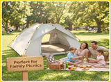 3-4 Man UK Outdoor Automatic Instant Double Layer Pop Up Camping Tent Waterproof 60418875