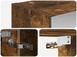 Bathroom Mirror Cabinet Smoked Oak 70 x 14.5 x 70 cm 889099