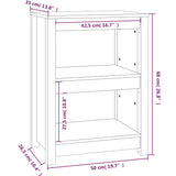 Book Cabinet Honey Brown 50x35x68 cm Solid Wood Pine 821702