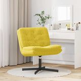 Swivel Relaxing Chair Yellow 63 x 75 x 76 cm Velvet 42007366