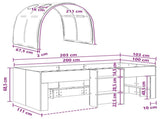 Bed with Tunnel 3 pcs Sonoma Oak and Black Engineered Wood 3423556