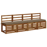 2-Piece Bench Cushions VUGHT 2 pcs 100% Polyester Taupe 951231