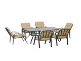 Seven-Piece Garden Dining Set with Cushions - Beige T3398P319999