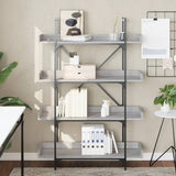 Bookcase 4-Tier Grey Sonoma 100x33x145.5 cm Engineered Wood 837695