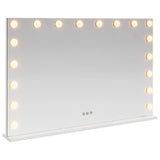 LED Vanity Mirror White 80 x 10 x 52.5 cm Glass and Steel 42020528