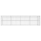 Dog Kennel 4 pcs Silver 8 x 2 x 2 m Galvanised steel 3368338