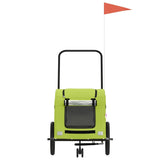 Pet Bike Trailer Green Oxford Fabric and Iron 93983