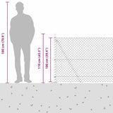 Welded Wire Fence with Concrete Base 10 x 1 m 3351229