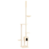Floor to Ceiling Cat Tree Cream 258.5-284.5 cm 171717