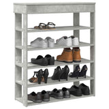 Shoe Rack Concrete Oak 80x30x98 cm Engineered Wood 859935