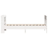 Bed Frame without Mattress White 100x200 cm Solid Wood Pine 3307012