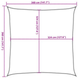 Sunshade Sail 160 g/m Light Green 3.6x3.6 m HDPE 311275