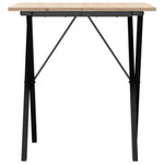 ZNTS Dining Table X-Frame 70x70x75 cm Solid Wood Pine and Steel 3282693