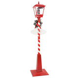 Chirstmas Street Lamp with Lantern Red 40.5x40.5x180cm Plastic 42017508