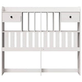 Headboard with Storage White 135 cm Solid Wood Pine 855515