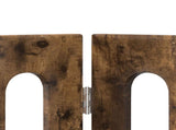 Folding Pet Fence 4 pcs Smoked Oak 201 x 38 x 70 cm 8005964