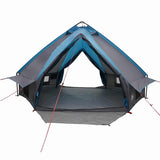 Teepee Tent 6-Person with Roof Blue and Grey 431 x 366 x 185 cm 42004072