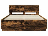 Bed Frame Smoked Oak 120 x 200 cm Engineered Wood 3408100
