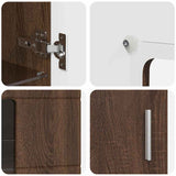 Sideboard FLORIN Brown Oak 55.5 x 29 x 100 cm Engineered Wood 880258
