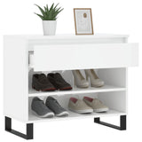 Shoe Cabinet High Gloss White 70x36x60 cm Engineered Wood 831446
