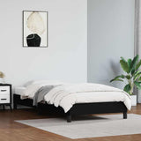 Bed Frame without Mattress Black 90x190 cm Single Single Faux Leather 349839