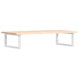 Basin Shelf Wall Mounted Steel and Solid Wood Oak 3302600