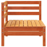 Garden Sofa 3-Seater with Footstool Wax Brown Solid Wood Pine 838058