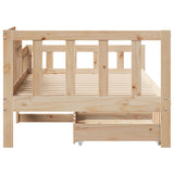 Daybed with Drawers without Mattress 80x200 cm Solid Wood 3302098