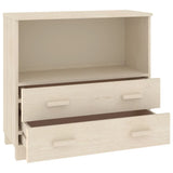 Sideboard HAMAR Honey Brown 85x35x80 cm Solid Wood Pine 340496