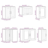 11 Piece Kitchen Cabinet Set "Lucca" White Engineered Wood 3314891