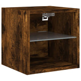 8 Piece TV Wall Units with LED Smoked Oak Engineered Wood 3216594